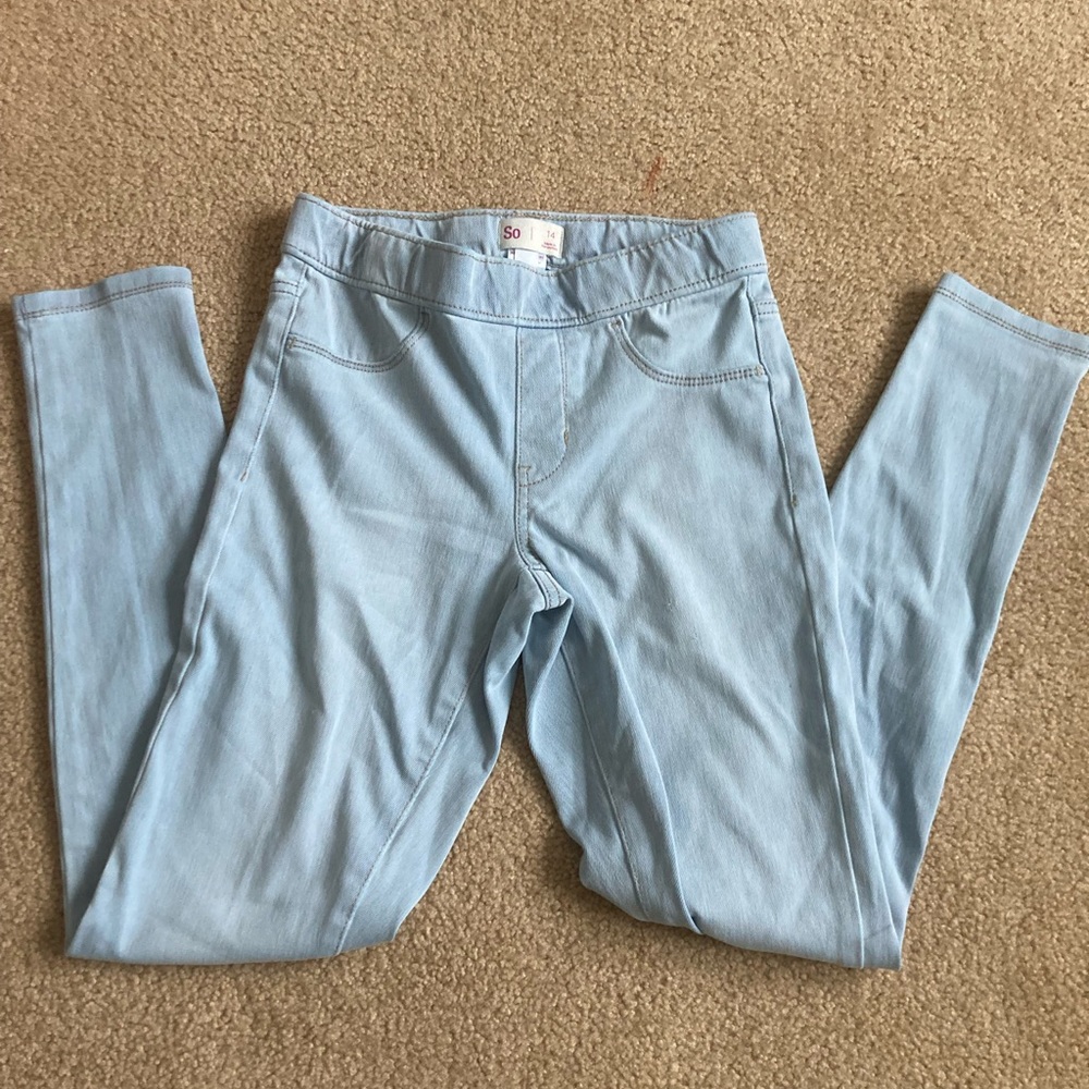 Girls blue skinny jeans